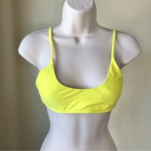 Yellow Basic Swim Top Size S